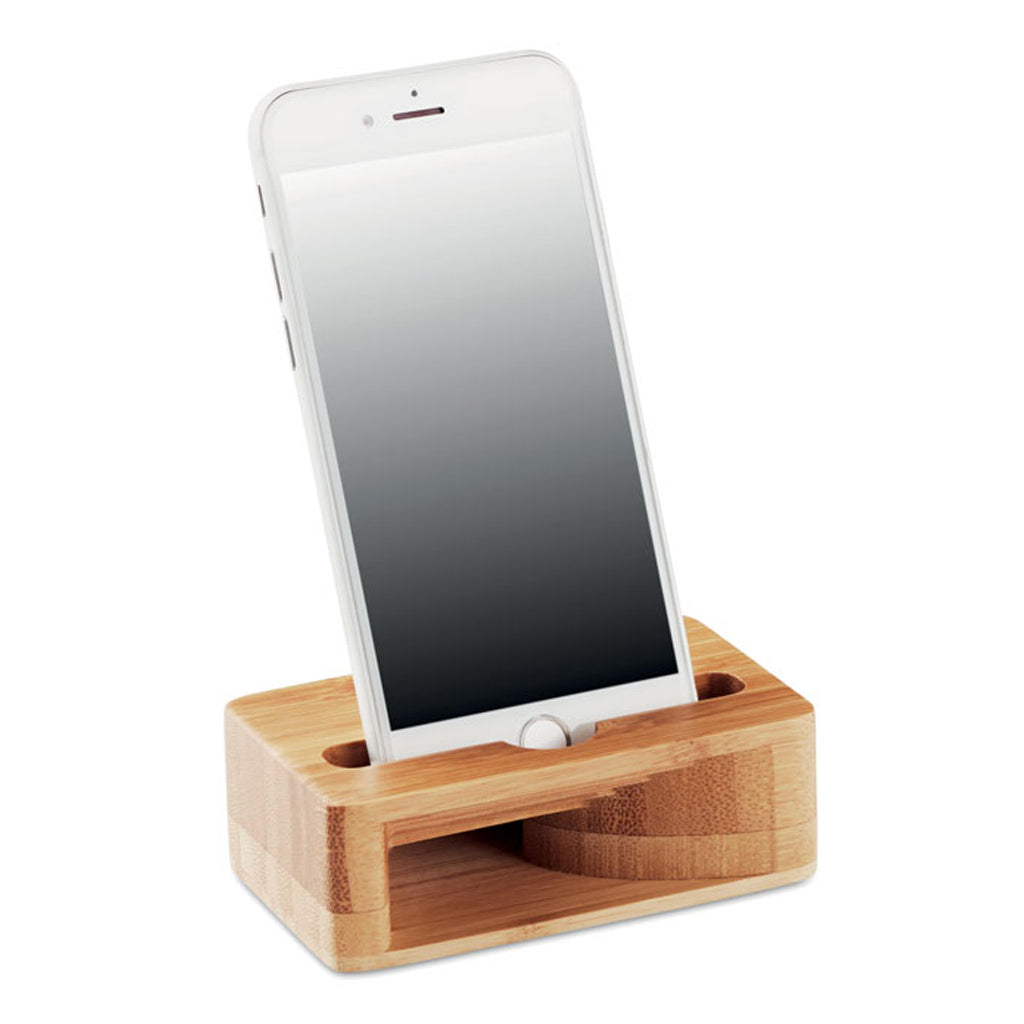 Bamboo Phone Amplifier Stand | Crisp Branding